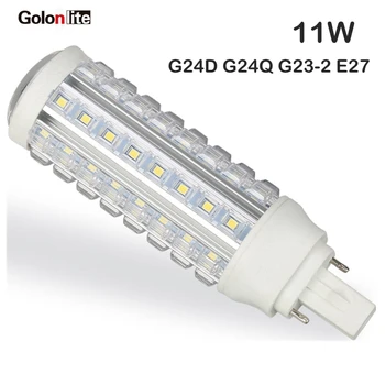 Golonlite LED pin šviesos lubų 9W G24q G24d G23 E27 E26 bazė pakeisti 18W CFL žemyn lemputė 100-277VAC CE 3 metų garantija balta
