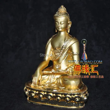 Budos statula/ Tibeto Tantros maža auksinė Budos statulos Buddha Sakyamuni Budos Sambo 9.5 cm