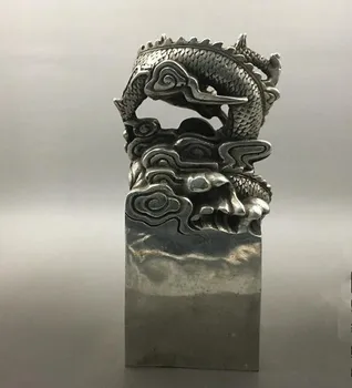 Kinija surinkimo archaize baltos spalvos vario dragon nerijos granulių imperatoriaus jade antspaudas